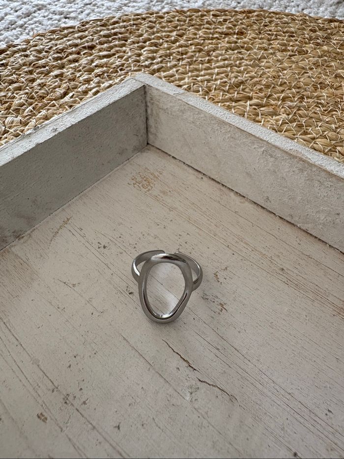 Bague argentée acier inoxydable - photo numéro 2