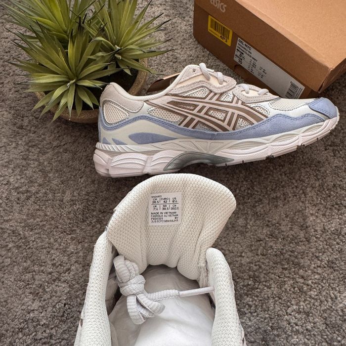 Asics Gel NYC Cream Cloud Grey Blue - photo numéro 7