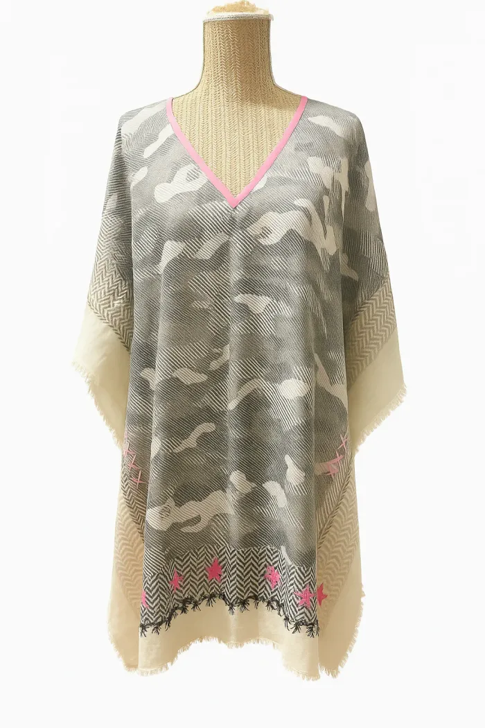 Top ample style poncho Soul Kathrine multicolore femme Taille Unique Neuf