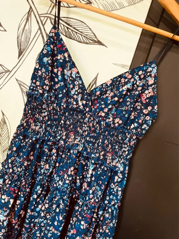 Taille 14 ans robe d’été fille bleue et rose * fleurs * 🌷 - photo numéro 2