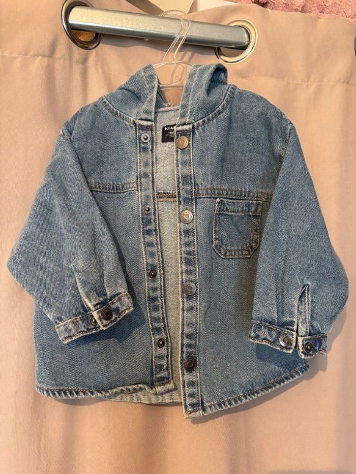 Gilet en jeans à capuche