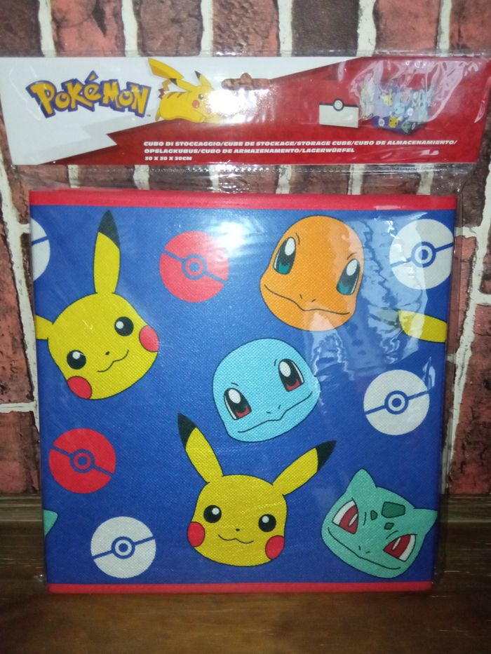 Lot de 2 cubes de rangement rigide pokémon