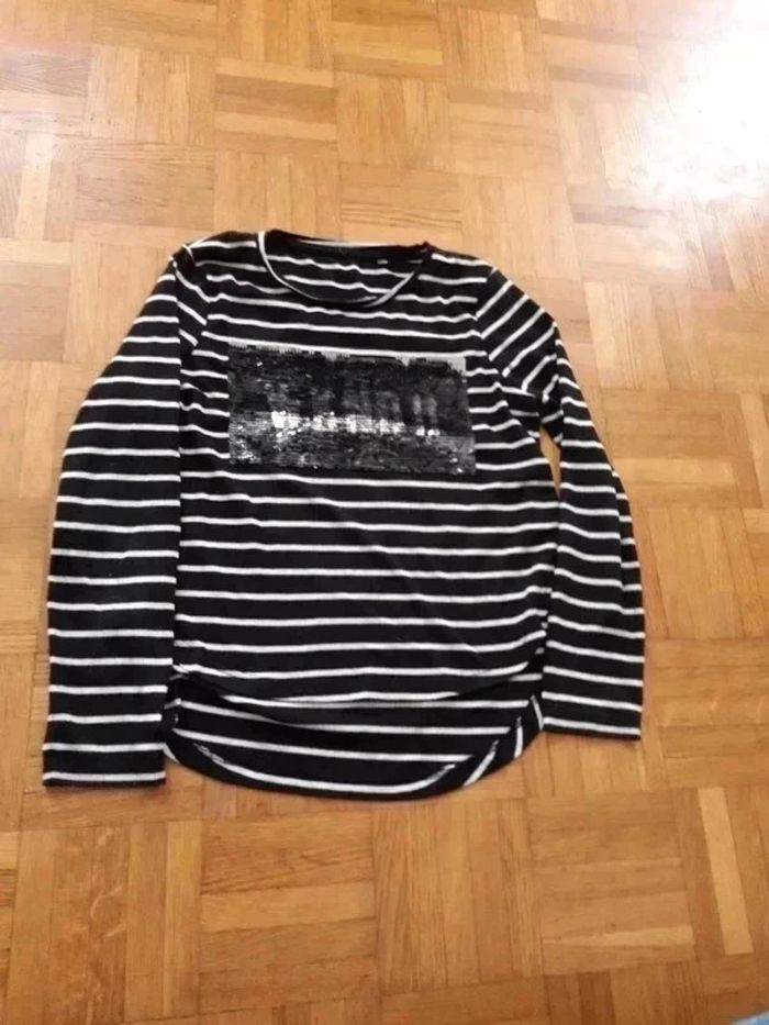 pull marinière sequin 6 ans