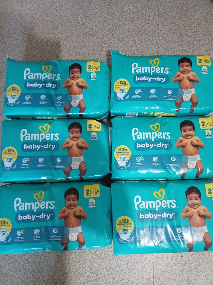 6 paquet de couche pampers taille 2 a 50€