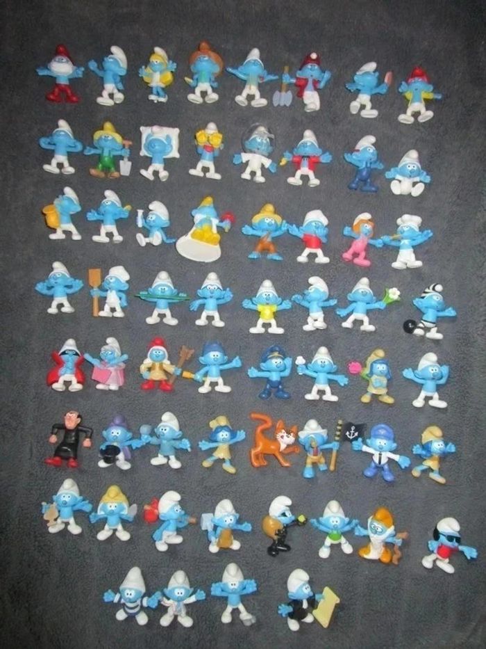 Très gros choix parmi les 60 Figurines Schtroumpf Mcdo, 1€ pièce
