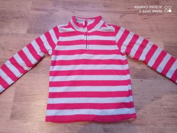 Pull sweat fille polaire, Tex, taille 5-6 ans NEUF