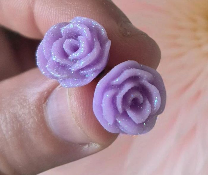 Boucle d'oreille fleur - photo numéro 2
