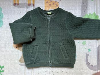 Gilet vert / fils argenté
