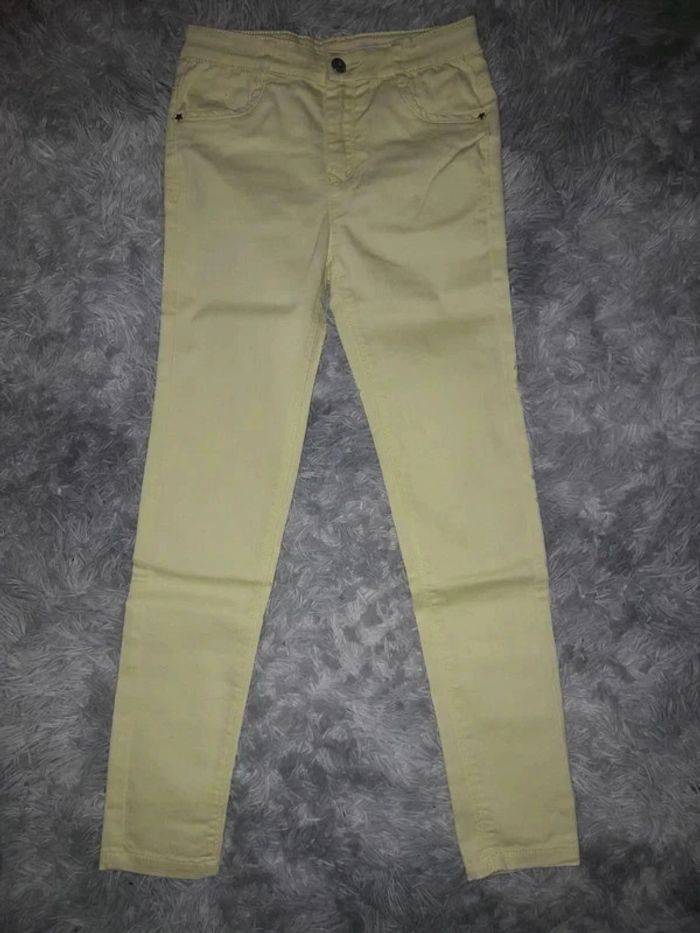 Jean slim jaune Vertbaudet 10 ans