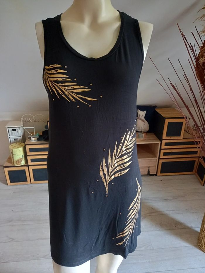 Robe noire imprimée or taille 40/42 - photo numéro 2