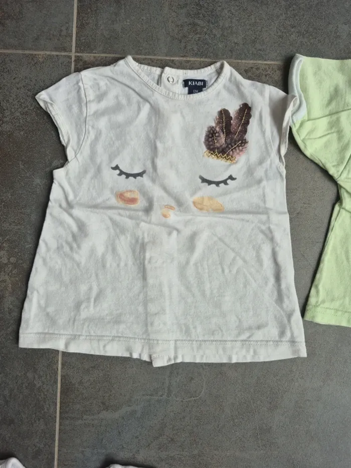 Lot tee-shirts 12 mois bébé fille - photo numéro 4