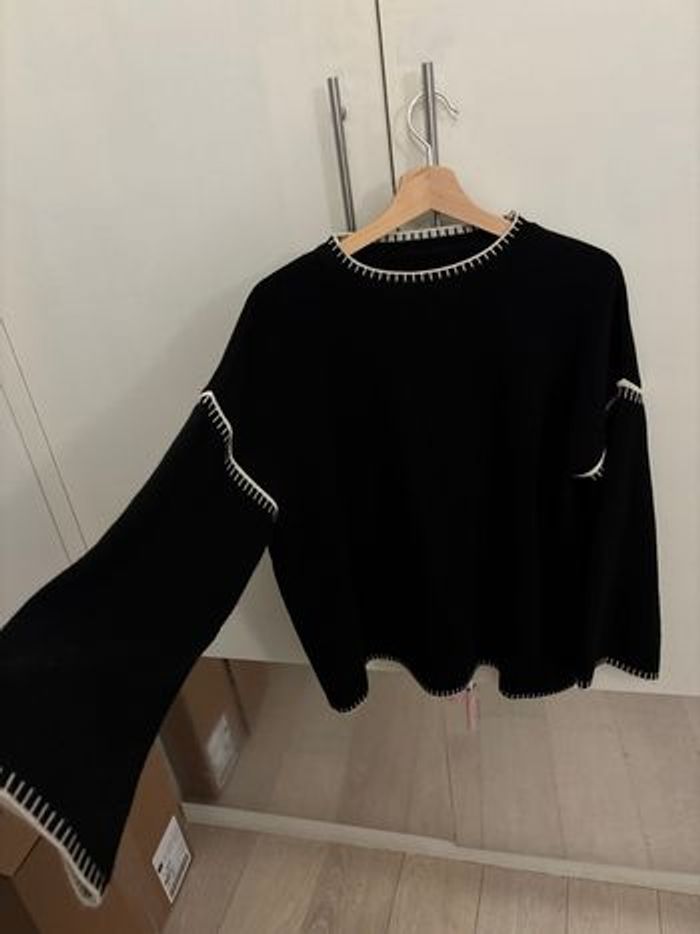 Pull acrylique noir et blanc - photo numéro 3