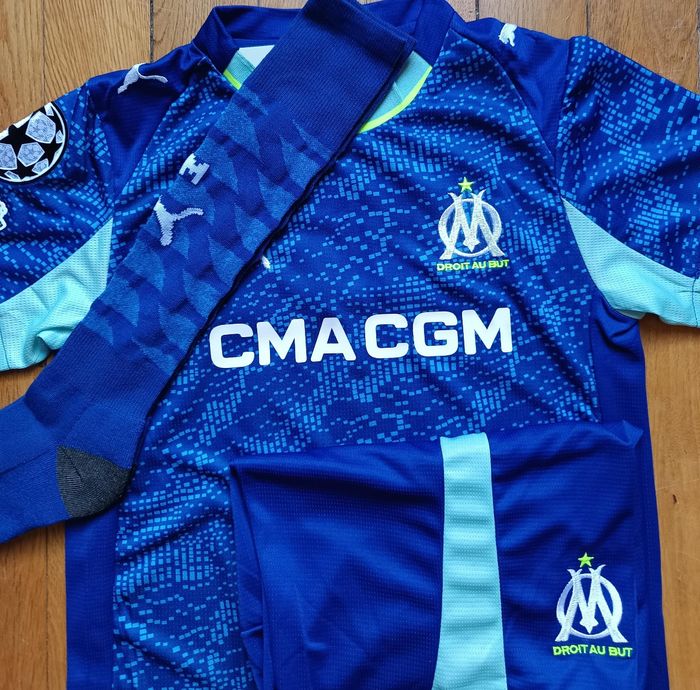 Équipement football taille 14 ans modèle Greenwood Marseille bleu extérieur Europe - photo numéro 4