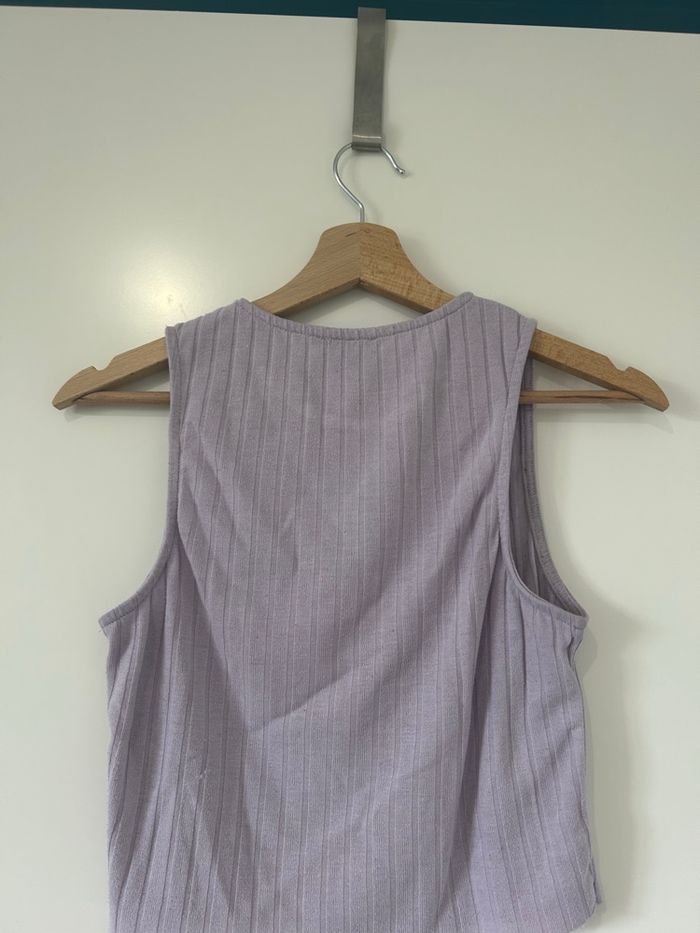 Top sans manches côtelé mauve – Jennyfer – Taille M - photo numéro 5
