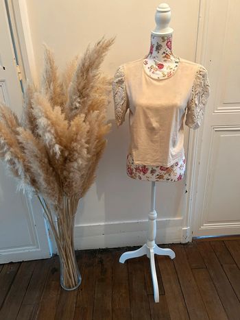 Haut broderie anglaise manches