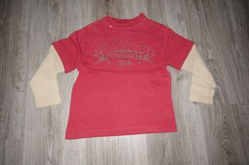  TEE SHIRT ML BORDEAUX ET BEIGE GARÇON "OKAÏDI" - 5 ANS - n°02