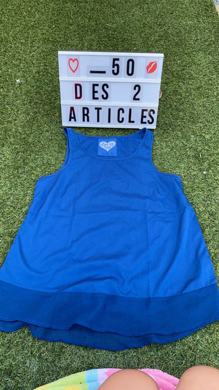 Top bleu taille 36