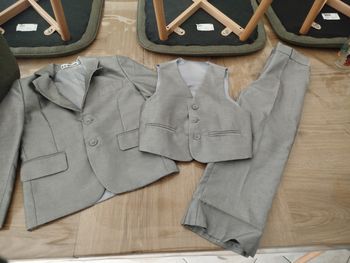 Ensemble costume enfant gris argenté