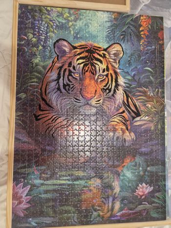Puzzle tigre complet 1000 pièces 