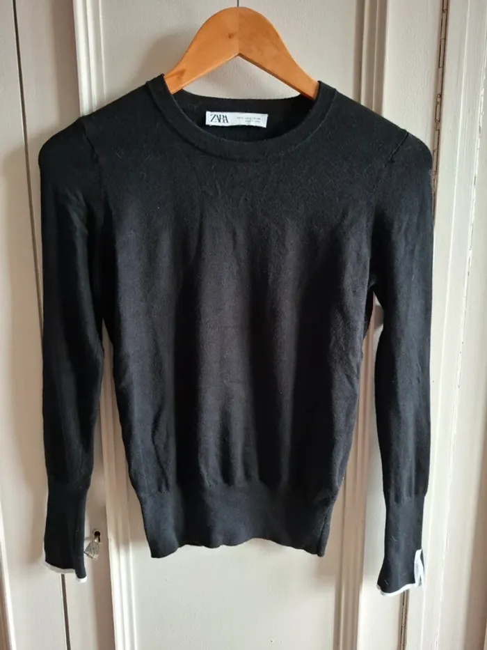 Pull fin contrasté Zara