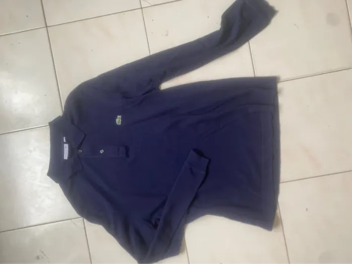 Polo manches longues Lacoste L Bleu marine - photo numéro 2
