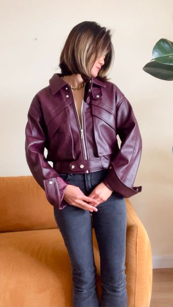 Veste perfecto biker Bordeaux taille ML