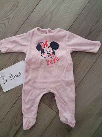 Pyjama velour, Minnie, 3 mois