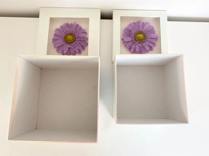 Lots de 3 boîtes carrés de rangement - Fleurs - photo numéro 4