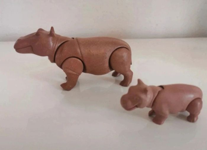 Playmobil lot animaux hippopotame et son bébé - photo numéro 2