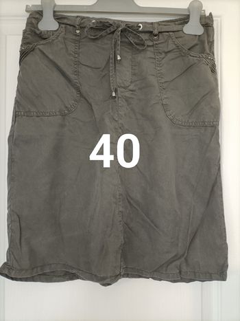 Jupe kaki 40 Armand Thiery 