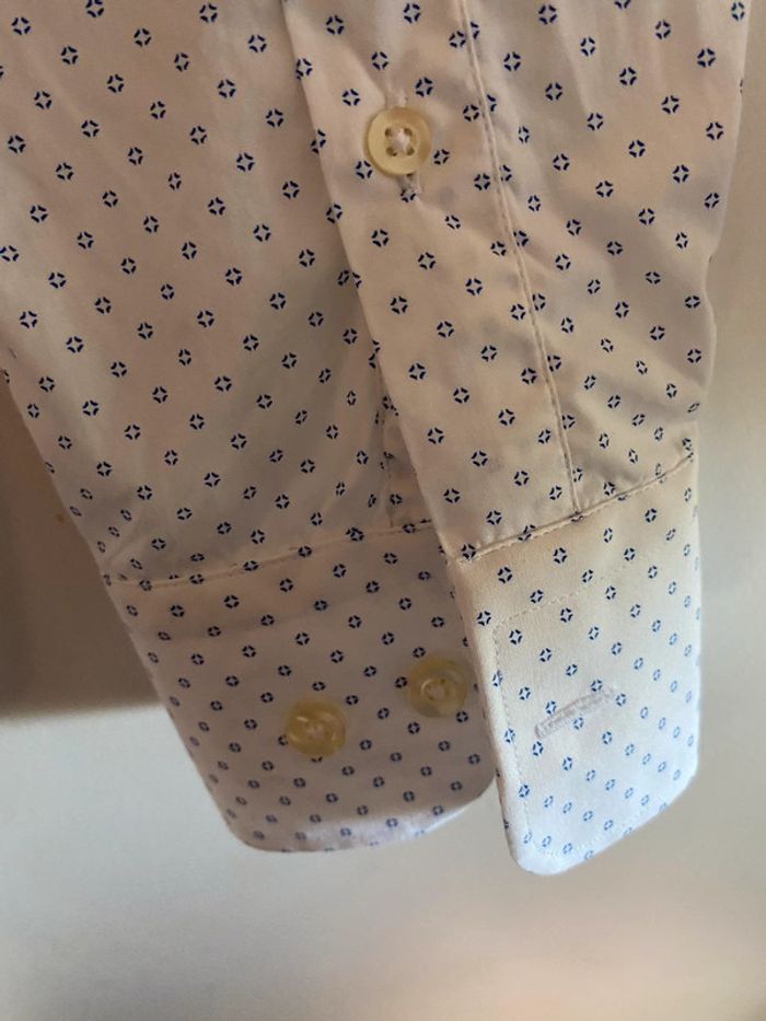 Chemise  cintrée café coton - photo numéro 5