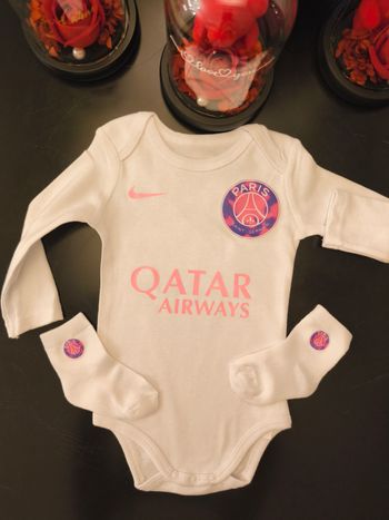 Ensemble bébé foot paris psg rose 