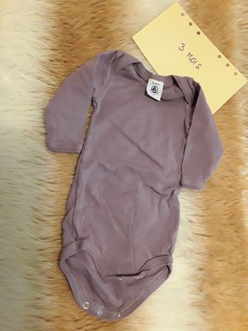 Body bébé fille violet 3 mois