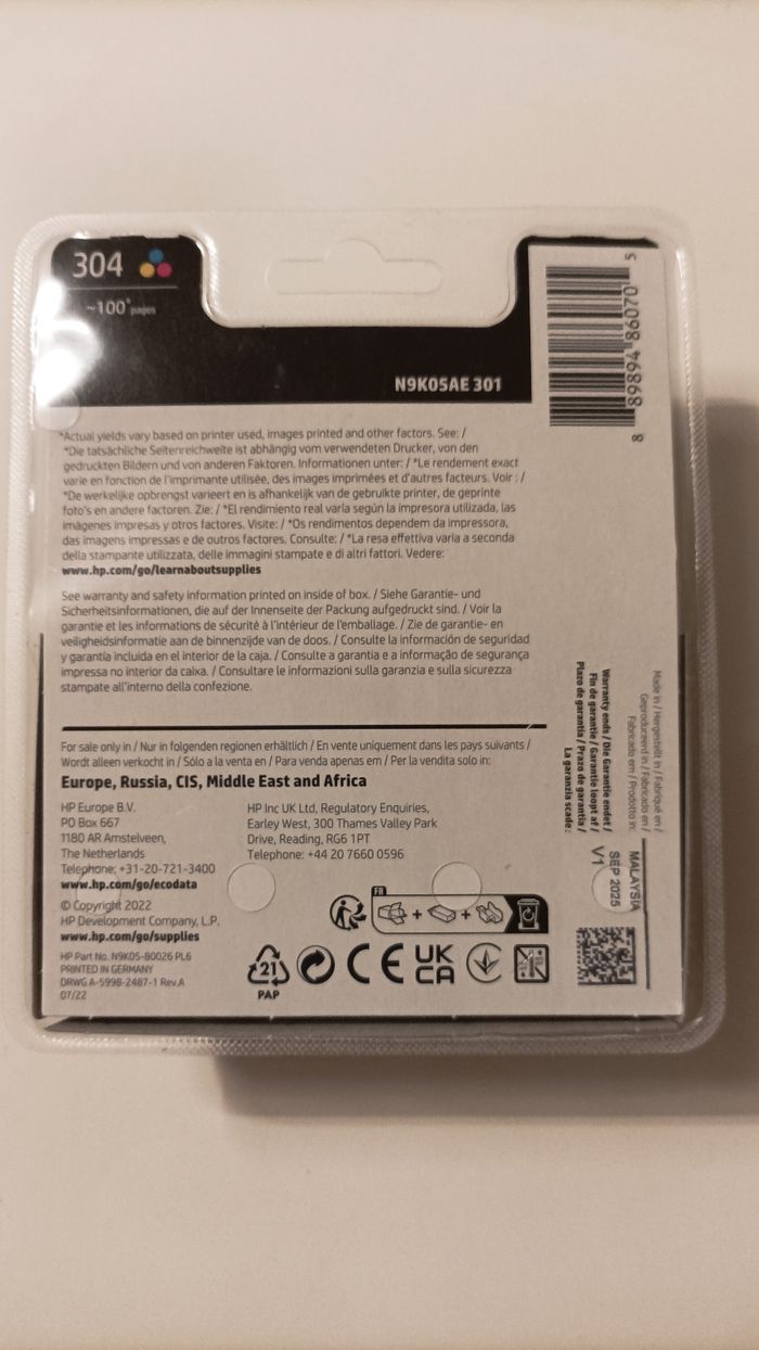 Cartouche HP 304 - photo numéro 2