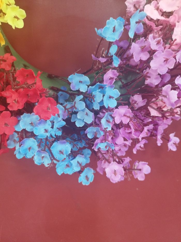Couronne de porte fleurs 25 cm - photo numéro 3