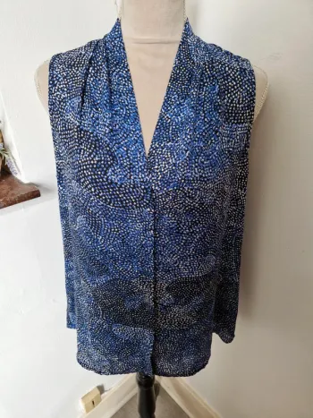 Débardeur monoprix bleu taille 46