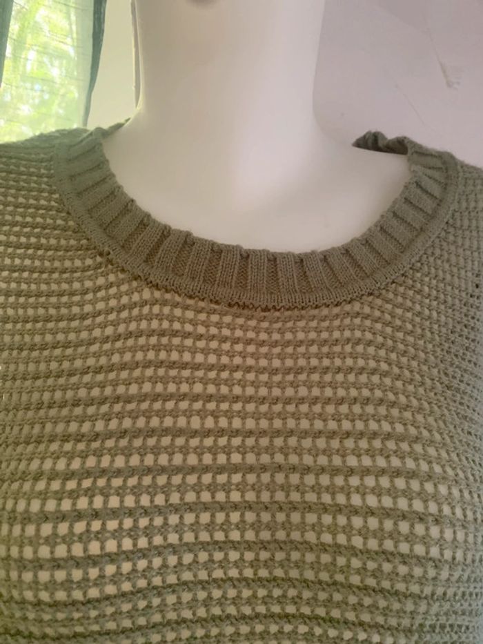 Pull crochet flashlights 42-44 vert kaki - photo numéro 3