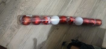 10 boule de Noël rouge