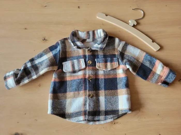 🤍 Chemise chaude bébé garçon – 12 mois🤍