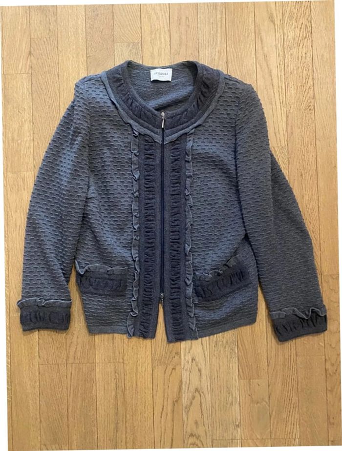 Veste 100% laine grise Stizzoli taille 48 (44 FR) - photo numéro 2