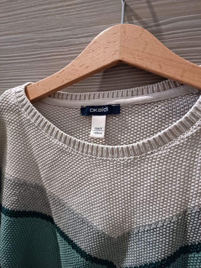 Pull bleu et blanc - photo numéro 2