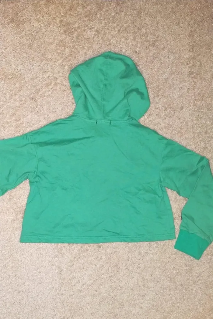 Sweat capuche enfant, coton, vert, OVKS - photo numéro 4