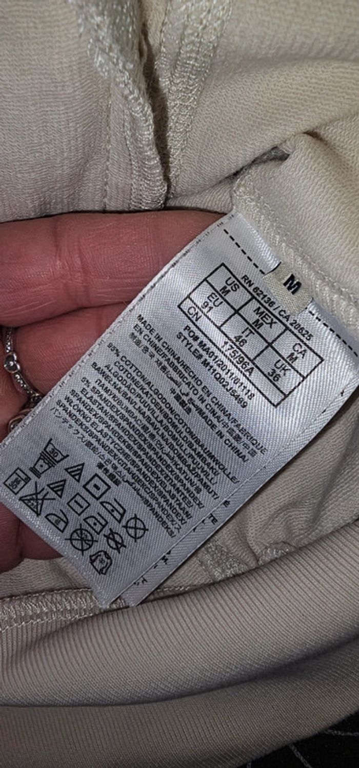 Sweat zippé guess beige taille M - photo numéro 4