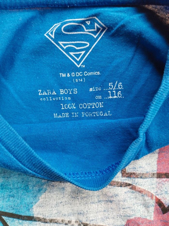 Tee-Shirt Superman Bleu - Zara Boys x DC Comics - 5/6 ans - TBE - photo numéro 3