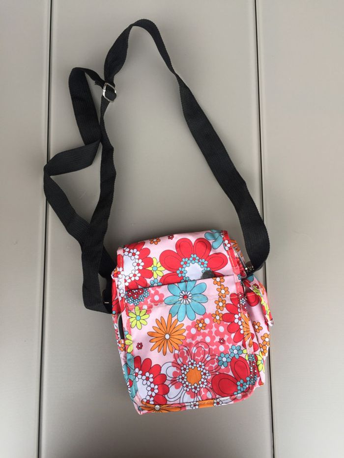 sac en bandoulière à fleurs