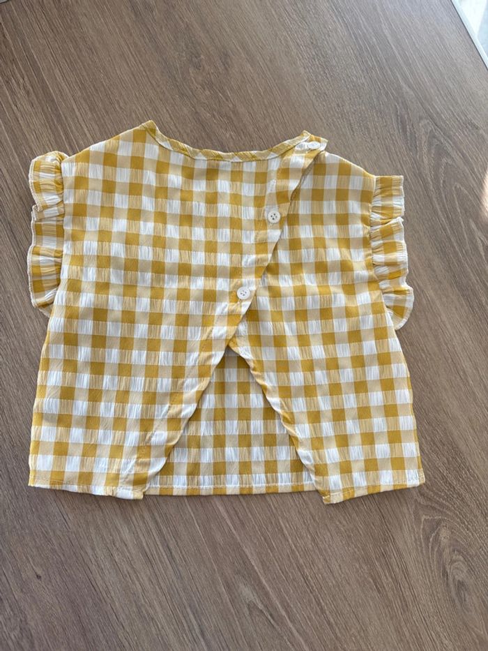 Ensemble Vichy jaune - photo numéro 3