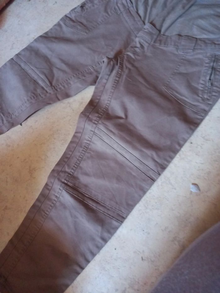 Pantacourt de grossesse en toile creeks t.44 - photo numéro 2