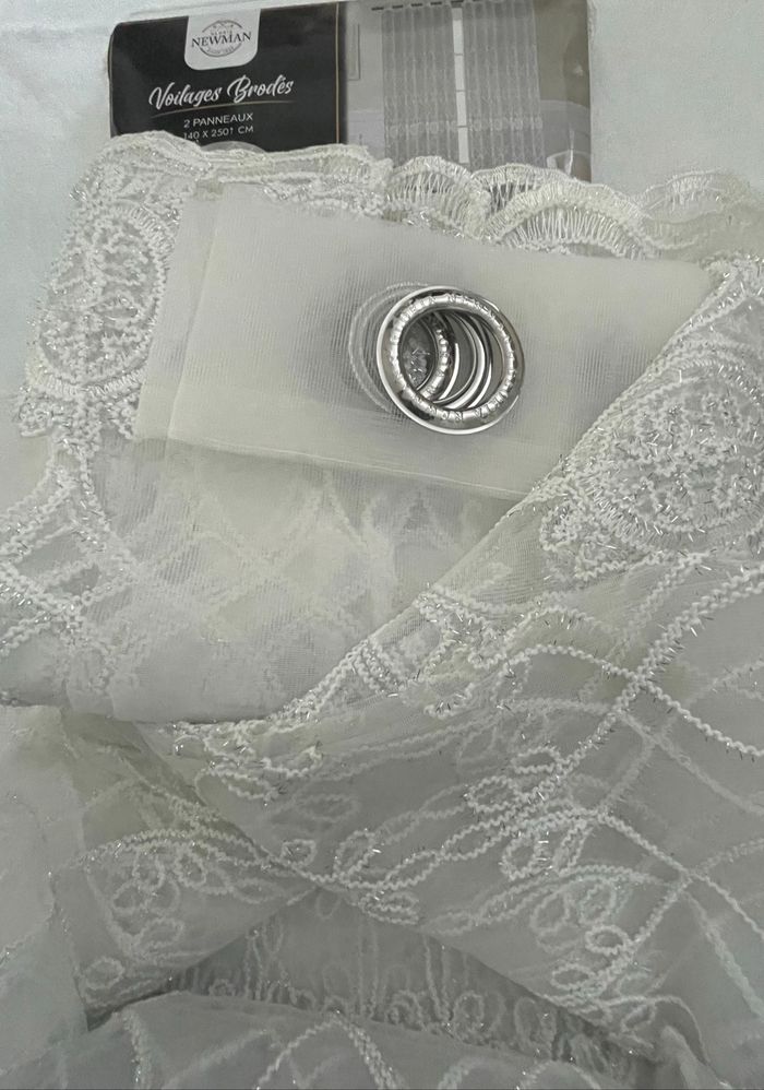 Rideaux voilages brodées - photo numéro 3