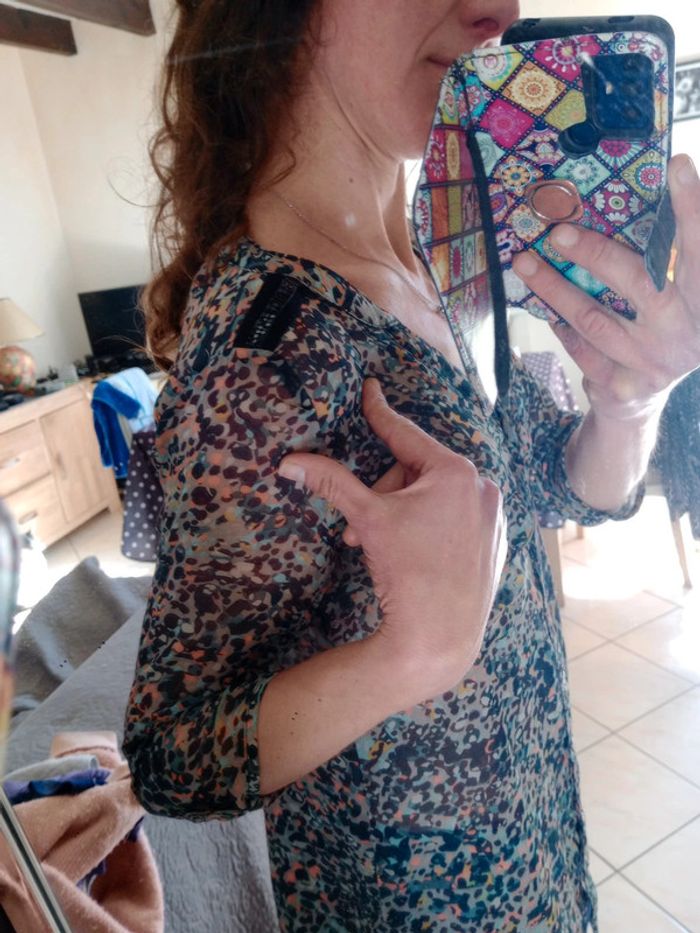 Blouse femme 38 fantaisie type voile c64 - photo numéro 3