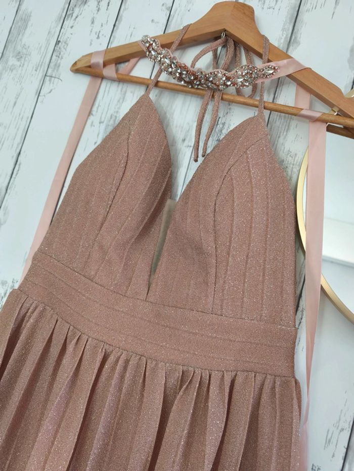 Robe + ceinture robe poudré brillante Shein Femme L - photo numéro 5